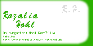 rozalia hohl business card